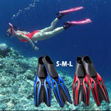 Maxbell Adult Diving Fin Full Foot Flippers Water Sports Beginner Swim Snorkeling Red Black S