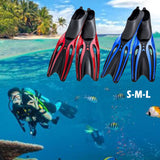 Maxbell Adult Diving Fin Full Foot Flippers Water Sports Beginner Swim Snorkeling Red Black S
