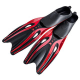 Maxbell Adult Diving Fin Full Foot Flippers Water Sports Beginner Swim Snorkeling Red Black S