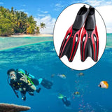 Maxbell Adult Diving Fin Full Foot Flippers Water Sports Beginner Swim Snorkeling Red Black S