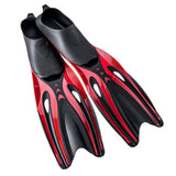 Maxbell Adult Diving Fin Full Foot Flippers Water Sports Beginner Swim Snorkeling Red Black M