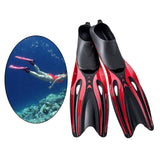 Maxbell Adult Diving Fin Full Foot Flippers Water Sports Beginner Swim Snorkeling Red Black M