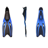 Maxbell Adult Diving Fin Full Foot Flippers Water Sports Beginner Swim Snorkeling Blue Black S