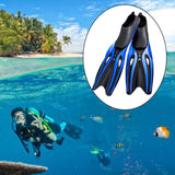 Maxbell Adult Diving Fin Full Foot Flippers Water Sports Beginner Swim Snorkeling Blue Black M