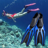 Maxbell Adult Diving Fin Full Foot Flippers Water Sports Beginner Swim Snorkeling Blue Black M