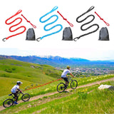 Maxbell Bike Tow Rope Bungee Cord Elastic Dogs Lead Running Belt Pet Leash Red