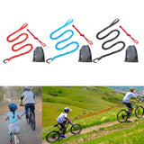 Maxbell Bike Tow Rope Bungee Cord Elastic Dogs Lead Running Belt Pet Leash Red