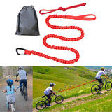 Maxbell Bike Tow Rope Bungee Cord Elastic Dogs Lead Running Belt Pet Leash Red