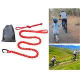 Maxbell Bike Tow Rope Bungee Cord Elastic Dogs Lead Running Belt Pet Leash Red