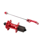 Maxbell Mountain Bike Hub 8/9/10/11 Speed for 6 Bolts Disc Brake Rear Red