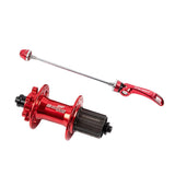 Maxbell Mountain Bike Hub 8/9/10/11 Speed for 6 Bolts Disc Brake Rear Red