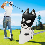 Maxbell Golf Putter Headcover Dog Pattern Club Head Cover Non-Slip Protector Black