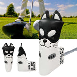 Maxbell Golf Putter Headcover Dog Pattern Club Head Cover Non-Slip Protector Black