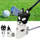 Maxbell Golf Putter Headcover Dog Pattern Club Head Cover Non-Slip Protector Black