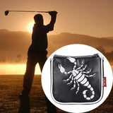 Maxbell Universal Golf Mallet Putter Cover Square Headcover Magnetic Closure Guard Scorpion Black