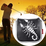 Maxbell Universal Golf Mallet Putter Cover Square Headcover Magnetic Closure Guard Scorpion Black