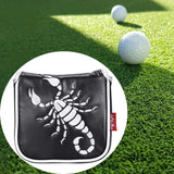 Maxbell Universal Golf Mallet Putter Cover Square Headcover Magnetic Closure Guard Scorpion Black