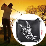 Maxbell Universal Golf Mallet Putter Cover Square Headcover Magnetic Closure Guard Butterfly Black