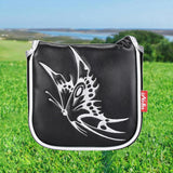 Maxbell Universal Golf Mallet Putter Cover Square Headcover Magnetic Closure Guard Butterfly Black