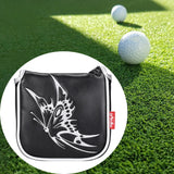 Maxbell Universal Golf Mallet Putter Cover Square Headcover Magnetic Closure Guard Butterfly Black