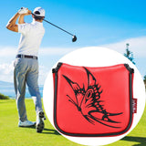 Maxbell Universal Golf Mallet Putter Cover Square Headcover Magnetic Closure Guard Butterfly Red