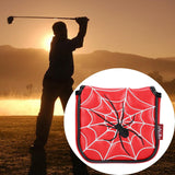 Maxbell Universal Golf Mallet Putter Cover Square Headcover Magnetic Closure Guard Spider Red