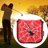 Maxbell Universal Golf Mallet Putter Cover Square Headcover Magnetic Closure Guard Spider Red