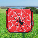 Maxbell Universal Golf Mallet Putter Cover Square Headcover Magnetic Closure Guard Spider Red