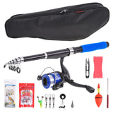 Maxbell Fishing Rod and Reel Combos Full Kit Telescopic Fishing Pole with