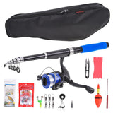 Maxbell Fishing Rod and Reel Combos Full Kit Telescopic Fishing Pole with