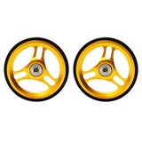 Maxbell Folding Bike Easy Wheel EZ Wheels for Brompton Traveling Rack Gold