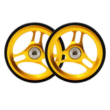 Maxbell Folding Bike Easy Wheel EZ Wheels for Brompton Traveling Rack Gold