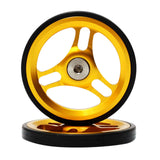 Maxbell Folding Bike Easy Wheel EZ Wheels for Brompton Traveling Rack Gold