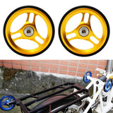 Maxbell Folding Bike Easy Wheel EZ Wheels for Brompton Traveling Rack Gold