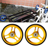 Maxbell Folding Bike Easy Wheel EZ Wheels for Brompton Traveling Rack Gold