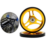 Maxbell Folding Bike Easy Wheel EZ Wheels for Brompton Traveling Rack Gold