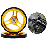 Maxbell Folding Bike Easy Wheel EZ Wheels for Brompton Traveling Rack Gold