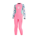 Maxbell One-piece Long Sleeve Girls Wetsuit Diving Suit Warm Snorkeling Surfing Pink XXL