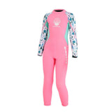 Maxbell One-piece Long Sleeve Girls Wetsuit Diving Suit Warm Snorkeling Surfing Pink XXL