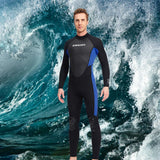 Maxbell Diving Suit Full Length 3mm UV Protection for Women Mens Men L Blue
