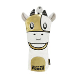 Maxbell Cow Headcovers Golf Hybrid Driver Covers Water-Proof Headcovers 3 5 Gold