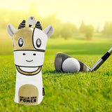 Maxbell Cow Headcovers Golf Hybrid Driver Covers Water-Proof Headcovers 3 5 Gold