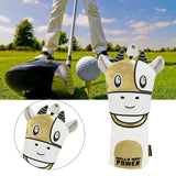 Maxbell Cow Headcovers Golf Hybrid Driver Covers Water-Proof Headcovers 3 5 Gold