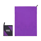 Maxbell Microfiber Towel Foldable Compact 3 Sizes for Hiking Outdoor purple 40x80cm