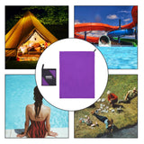 Maxbell Microfiber Towel Foldable Compact 3 Sizes for Hiking Outdoor purple 40x80cm