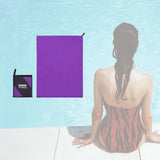 Maxbell Microfiber Towel Foldable Compact 3 Sizes for Hiking Outdoor purple 40x80cm