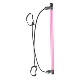 Maxbell Portable Pilates Bar Gym Stick Exercise Resistance Band Fitness Pink