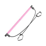 Maxbell Portable Pilates Bar Gym Stick Exercise Resistance Band Fitness Pink