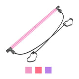 Maxbell Portable Pilates Bar Gym Stick Exercise Resistance Band Fitness Pink