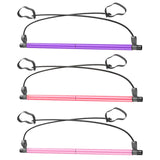 Maxbell Portable Pilates Bar Gym Stick Exercise Resistance Band Fitness Pink